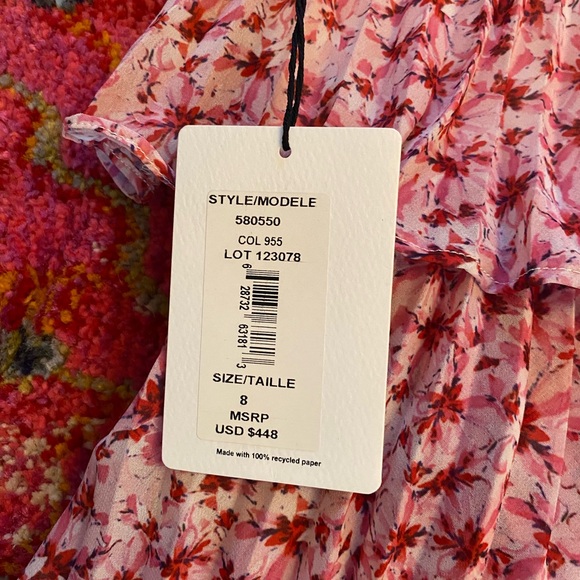 NWT AMUR Paisley Tiered Midi Skirt Size 8 - Picture 3 of 4